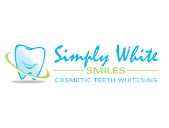 Simply White Smiles cosmetic teeth whitening logo design by kunejo