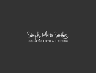 Simply White Smiles cosmetic teeth whitening logo design by L E V A R