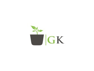 G K  logo design by bricton