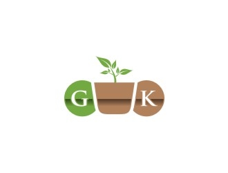 G K  logo design by bricton
