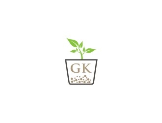 G K  logo design by bricton