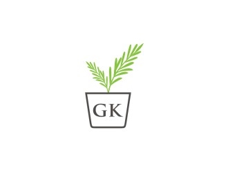 G K  logo design by bricton