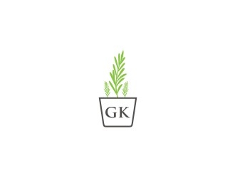 G K  logo design by bricton