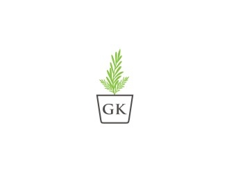 G K  logo design by bricton