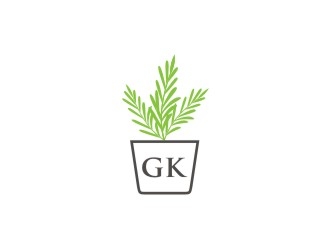 G K  logo design by bricton