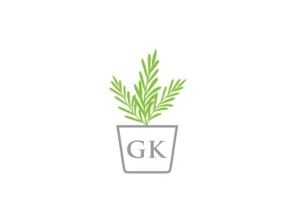 G K  logo design by bricton