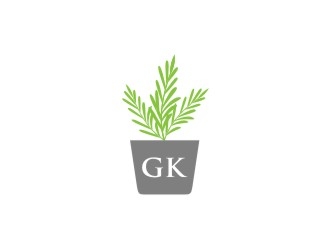 G K  logo design by bricton