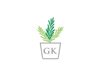 G K  logo design by bricton