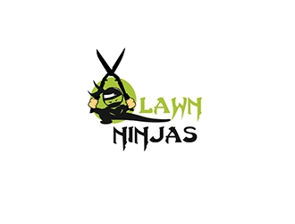 Lawn Ninjas logo design by Gecko
