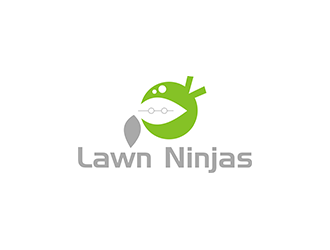 Lawn Ninjas logo design by checx