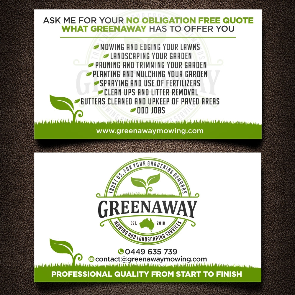 Greenaway - Mowing and Landscaping Services  logo design by scriotx