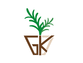 G K  logo design by bluespix