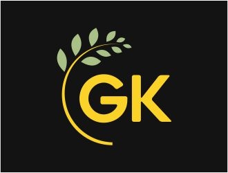 G K  logo design by 48art