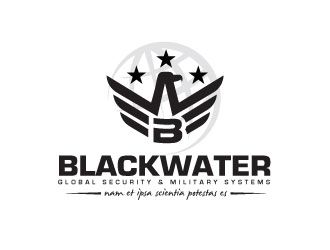 Blackwater Global Security & Military Systems logo design by sanworks
