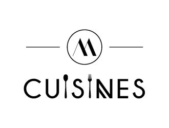 M Cuisines logo design by Fear