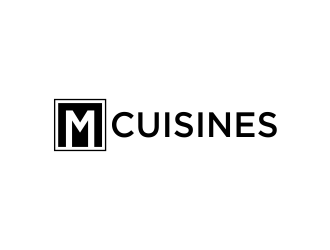 M Cuisines logo design by akhi