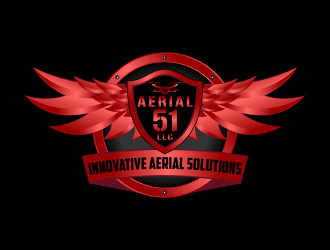 Aerial 51 LLC logo design by Kruger