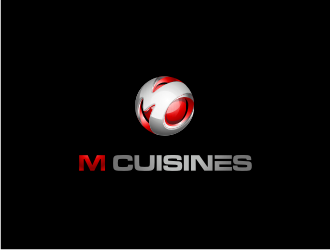 M Cuisines logo design by Asani Chie