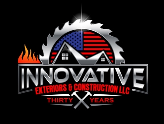 Innovative Exteriors & Construction LLC logo design by DreamLogoDesign
