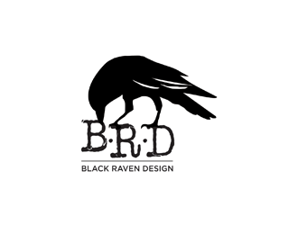 Black Raven Design logo design by logolady
