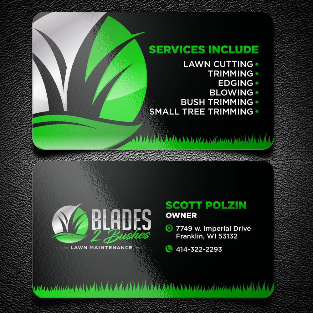 Blades 2 Bushes logo design by scriotx