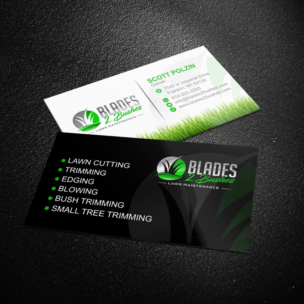 Blades 2 Bushes logo design by Kindo