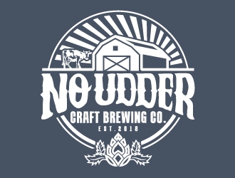 No Udder Craft Brewing Co. logo design by josephope