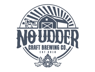 No Udder Craft Brewing Co. logo design by josephope
