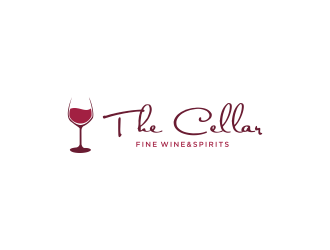 The Cellar  fine wine&spirits  logo design by kaylee