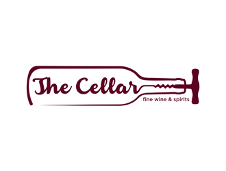 The Cellar  fine wine&spirits  logo design by logolady