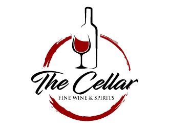 The Cellar  fine wine&spirits  logo design by jaize
