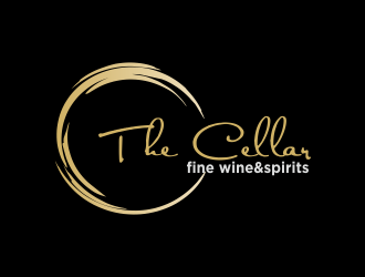 The Cellar  fine wine&spirits  logo design by Greenlight