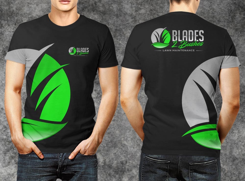 Blades 2 Bushes logo design by Kindo
