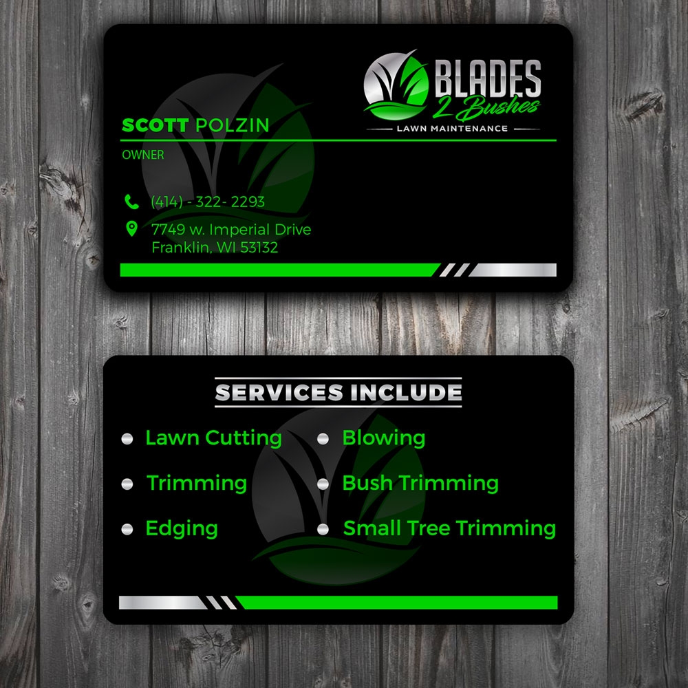 Blades 2 Bushes logo design by Gelotine