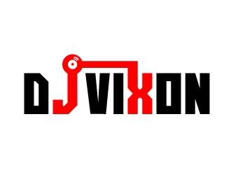 DJ Vixon logo design by Suvendu