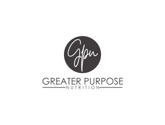 Greater Purpose Nutrition logo design by giphone