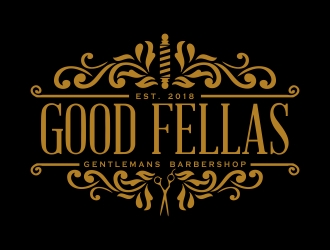 Good Fellas Gentlemans Barbershop logo design by cikiyunn