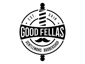 Good Fellas Gentlemans Barbershop logo design by cikiyunn