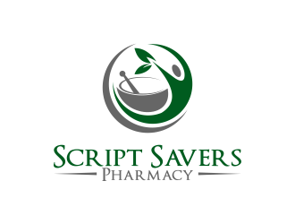 Script Savers Pharmacy logo design by kopipanas