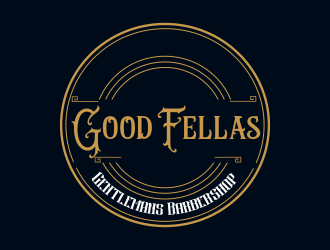 Good Fellas Gentlemans Barbershop logo design by Greenlight