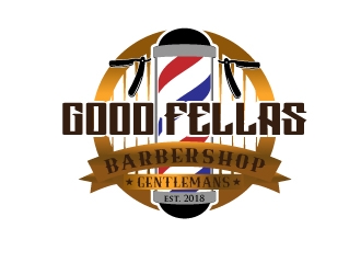 Good Fellas Gentlemans Barbershop logo design by 35mm