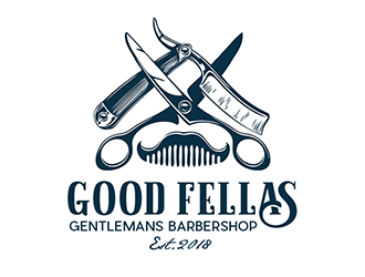 Good Fellas Gentlemans Barbershop logo design by Optimus