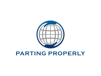 PARTING PROPERLY logo design by BlessedArt