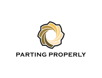 PARTING PROPERLY logo design by BlessedArt