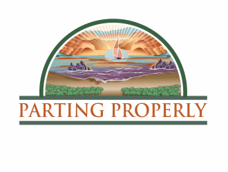 PARTING PROPERLY logo design by bosbejo