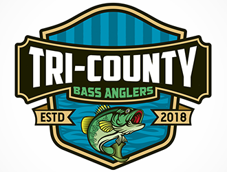 Tri-County Bass Anglers logo design by Optimus