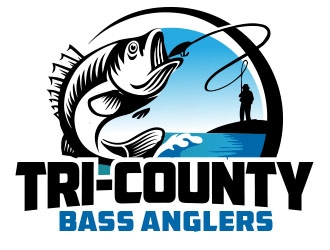 Tri-County Bass Anglers logo design by Sorjen