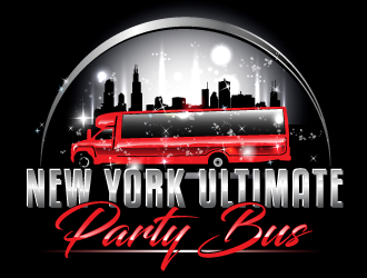 NEW YORK ULTIMATE PARTY BUS  logo design by scriotx
