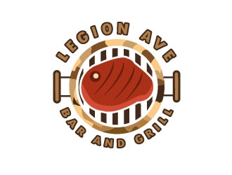 Legion Ave Bar & Grill logo design by defeale