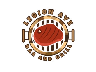 Legion Ave Bar & Grill logo design by defeale